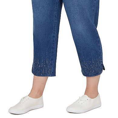 Plus Size Alfred Dunner Dazzling Split Hem Jeans