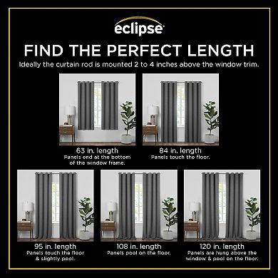 Eclipse Kids Dot Clip 100% Blackout Rod Pocket Back Tab Curtain Panel