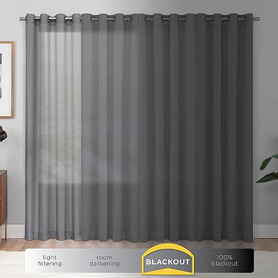Eclipse Braylon Solid Blackout French Door Curtain Panel
