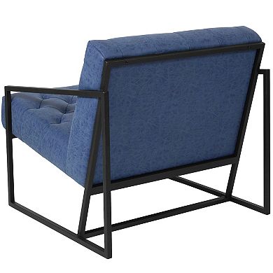 Merrick Lane Vienna Modern Lounge Chair With Tufted Seating And Metal Frame