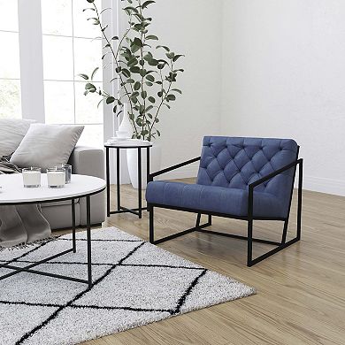 Merrick Lane Vienna Modern Lounge Chair With Tufted Seating And Metal Frame