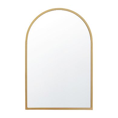 Merrick Lane Muriel Arched Metal Framed Wall Mirror for Entryways, Dining Rooms, and Living Rooms