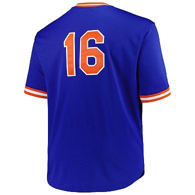 Men's Profile Dwight Gooden Royal New York Mets Big & Tall Cooperstown Collection Mesh Batting Practice Jersey