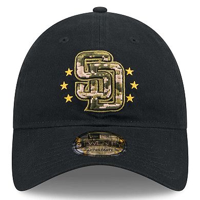 Men's New Era  Black San Diego Padres 2024 Armed Forces Day 9TWENTY Adjustable Hat