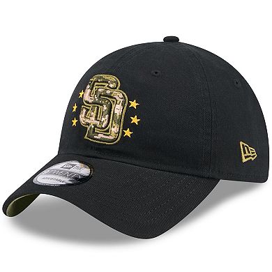 Men's New Era  Black San Diego Padres 2024 Armed Forces Day 9TWENTY Adjustable Hat