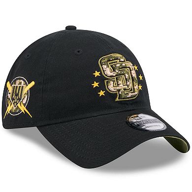 Men's New Era  Black San Diego Padres 2024 Armed Forces Day 9TWENTY Adjustable Hat