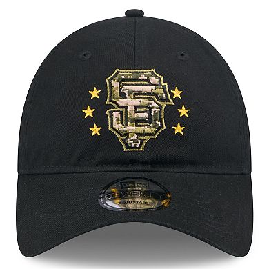 Men's New Era  Black San Francisco Giants 2024 Armed Forces Day 9TWENTY Adjustable Hat