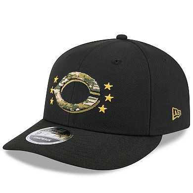 Men's New Era  Black Cincinnati Reds 2024 Armed Forces Day Low Profile 9FIFTY Snapback Hat