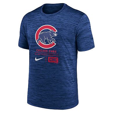 Men's Nike Royal Chicago Cubs Large Logo Velocity T-Shirt