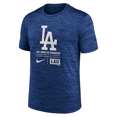 Men's Nike Royal Los Angeles Dodgers Large Logo Velocity T-Shirt