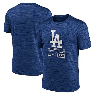 Men's Nike Royal Los Angeles Dodgers Large Logo Velocity T-Shirt