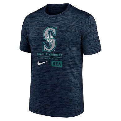 Men's Nike Navy Seattle Mariners Large Logo Velocity T-Shirt