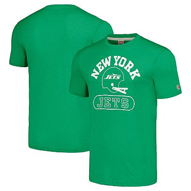 Unisex Homage  Green New York Jets Helmet Tri-Blend T-Shirt