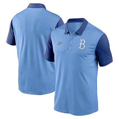 Men's Nike Light Blue Brooklyn Dodgers Franchise Cooperstown Collection Polo