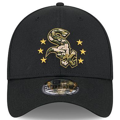 Men's New Era  Black Chicago White Sox 2024 Armed Forces Day 39THIRTY Flex Hat