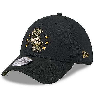 Men's New Era  Black Chicago White Sox 2024 Armed Forces Day 39THIRTY Flex Hat