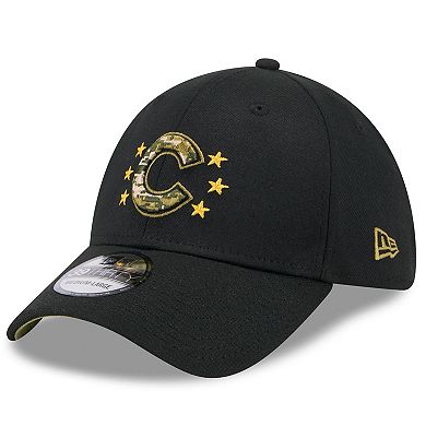 Men's New Era  Black Chicago Cubs 2024 Armed Forces Day 39THIRTY Flex Hat