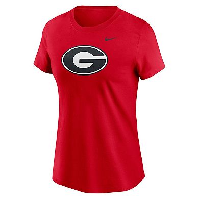 Women's Nike Red Georgia Bulldogs Primetime Evergreen Logo T-Shirt