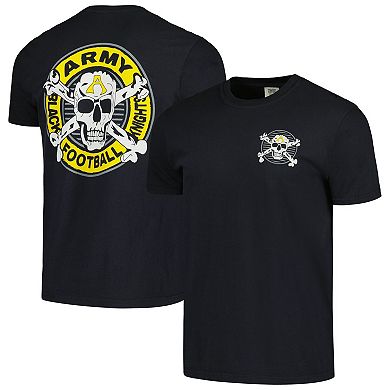 Men's Black Army Black Knights Worn Circle Badge Hyperlocal Comfort Colors T-Shirt