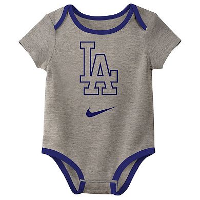 Newborn Nike Los Angeles Dodgers Three-Pack Bodysuit Set