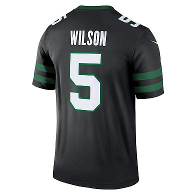 Men's Nike Garrett Wilson Legacy Black New York Jets Alternate Legend Jersey