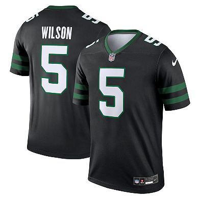 Men's Nike Garrett Wilson Legacy Black New York Jets Alternate Legend Jersey