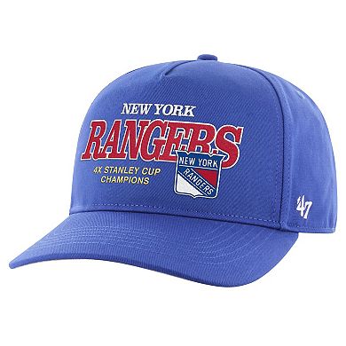 Men's '47 Blue New York Rangers 4X Stanley Cup Champions Penalty Box Hitch Adjustable Hat