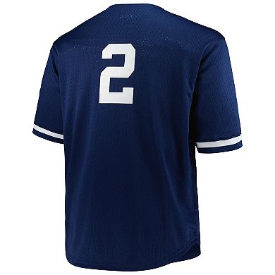 Men's Mitchell & Ness Derek Jeter Navy New York Yankees Big & Tall Cooperstown Collection Mesh Batting Practice Jersey