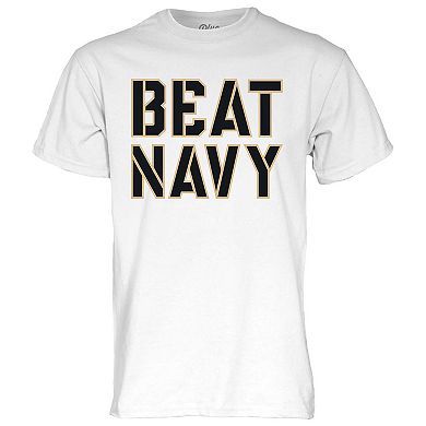 Men's Blue 84  White Army Black Knights Beat Navy T-Shirt