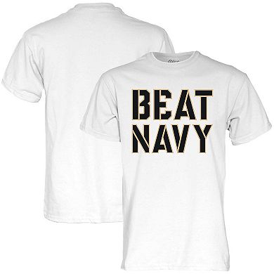 Men's Blue 84  White Army Black Knights Beat Navy T-Shirt