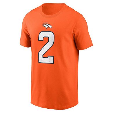 Men's Nike Patrick Surtain II Orange Denver Broncos Name & Number T-Shirt