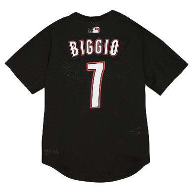 Men's Profile Craig Biggio Black Houston Astros Big & Tall Cooperstown Collection Mesh Batting Practice Jersey