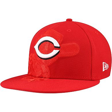 Men's New Era Red Cincinnati Reds Shadow Logo 59FIFTY Fitted Hat