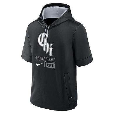 Men's Nike Black Chicago White Sox City Connect Color Block Short Sleeve Pullover Hoodie