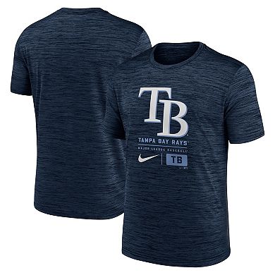 Men's Nike Navy Tampa Bay Rays Large Logo Velocity T-Shirt