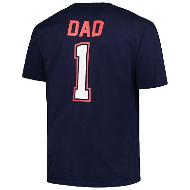 Men's Profile Navy Cleveland Guardians Big & Tall #1 Dad T-Shirt