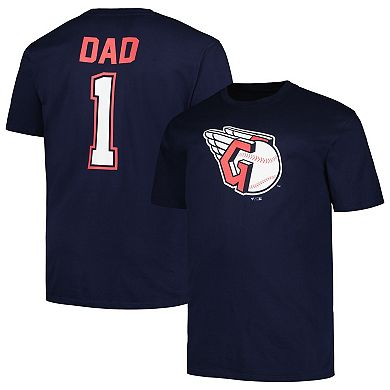 Men's Profile Navy Cleveland Guardians Big & Tall #1 Dad T-Shirt