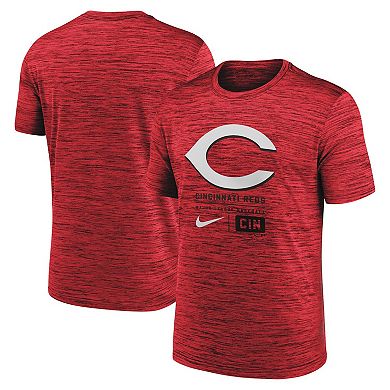 Men's Nike Red Cincinnati Reds Large Logo Velocity T-Shirt