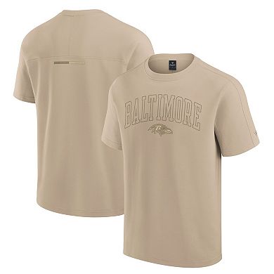 Unisex Fanatics Signature Khaki Baltimore Ravens Elements Heavyweight Tri-Blend T-Shirt