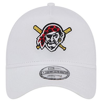 Men's New Era White Pittsburgh Pirates TC A-Frame 9FORTY Adjustable Hat