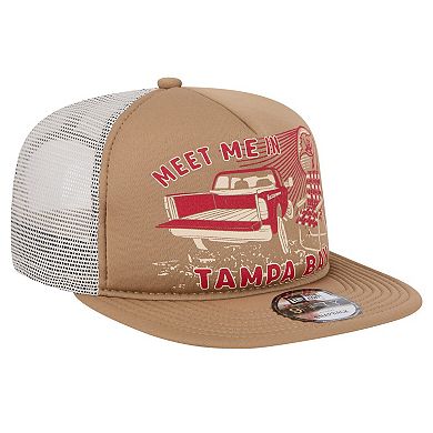 Men's New Era Tan Tampa Bay Buccaneers Meet Me 9FIFTY Snapback Hat