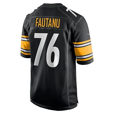 Men's Nike Troy Fautanu Black Pittsburgh Steelers 2024 NFL Draft First Round Pick Player Game Jersey