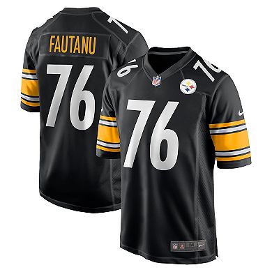 Men's Nike Troy Fautanu Black Pittsburgh Steelers 2024 NFL Draft First Round Pick Player Game Jersey
