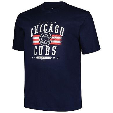 Men's Profile  Navy Chicago Cubs Big & Tall Americana T-Shirt