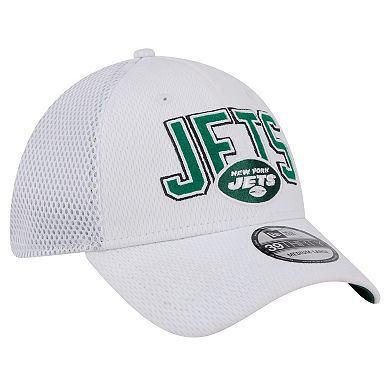 Men's New Era White New York Jets Breakers 39THIRTY Flex Hat