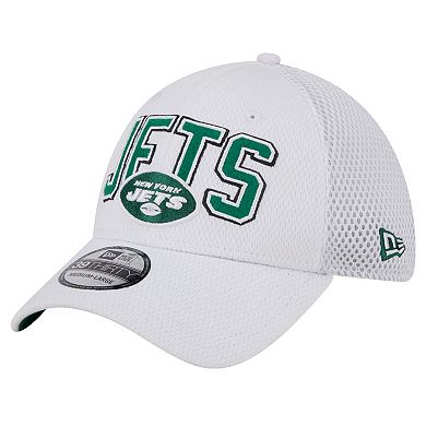 Men's New Era White New York Jets Breakers 39THIRTY Flex Hat