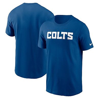 Men's Nike Royal Indianapolis Colts Primetime Wordmark Essential T-Shirt
