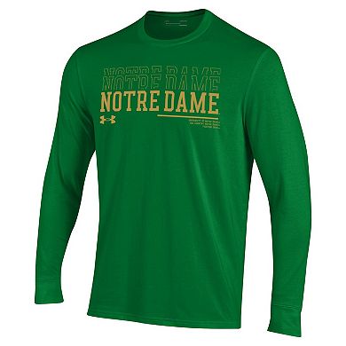 Men's Under Armour Green Notre Dame Fighting Irish Sideline Long Sleeve T-Shirt