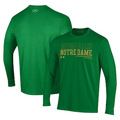 Men's Under Armour Green Notre Dame Fighting Irish Sideline Long Sleeve T-Shirt