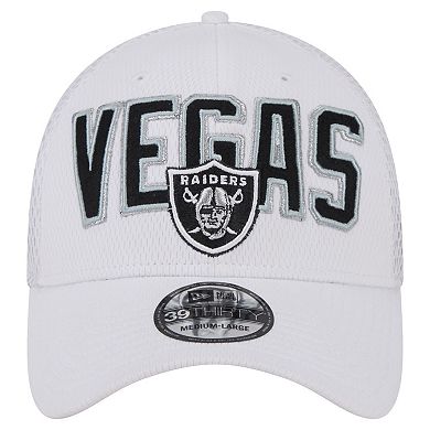 Men's New Era White Las Vegas Raiders Breakers 39THIRTY Flex Hat